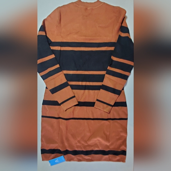 CUPSHE Women's Round Neck Long Sleeve Ribbed Knitted Winter Sweater Dress - Picture 4 of 5